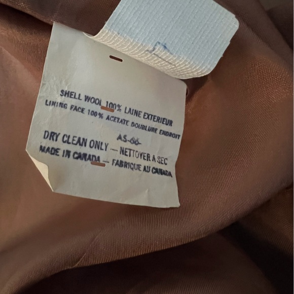 Vintage SHIFF light khaki green long pleated back 100% virgin wool trench coat - Picture 11 of 12